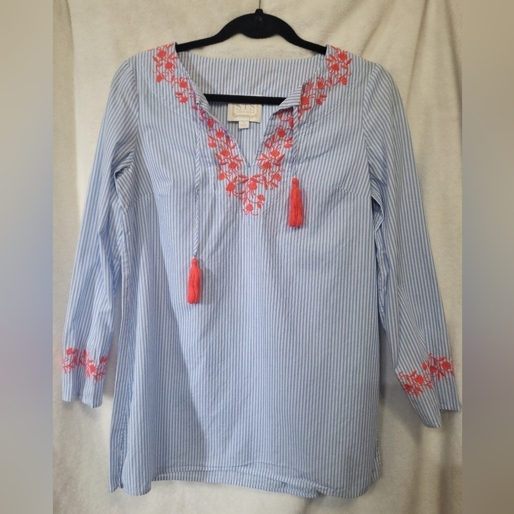 Vintage Sail To Sable Tunic Top Women Size Small